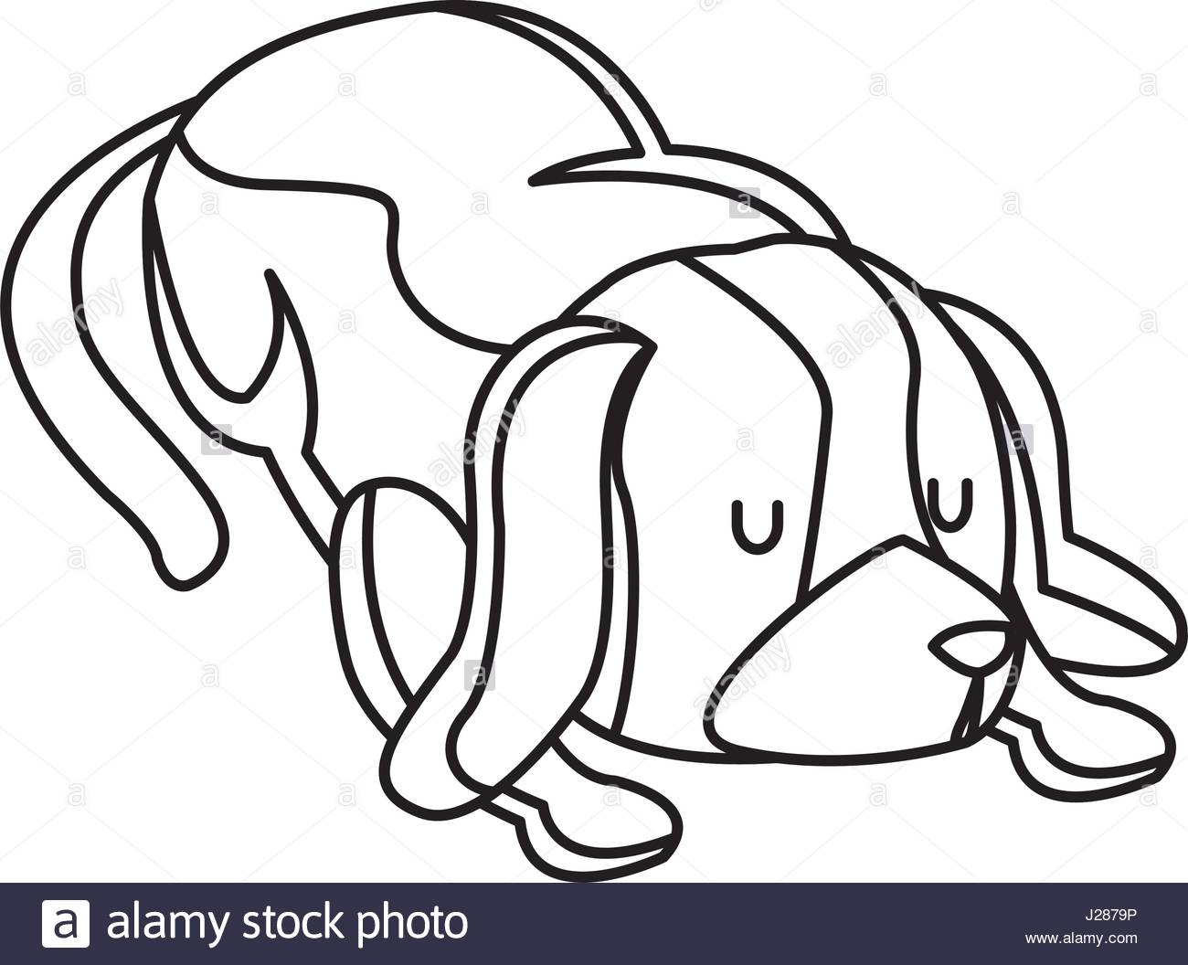 1300x1056 Dog Pet Animal Sleeping Image Outline Stock Vector Art