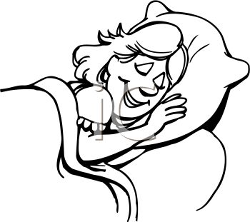 350x311 In Bed At Night Drawing