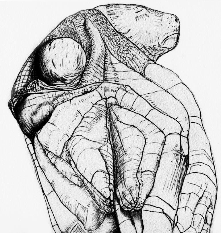 770x811 Saatchi Art Man Sleeping With Lioness Dreaming Of Toes Drawing By