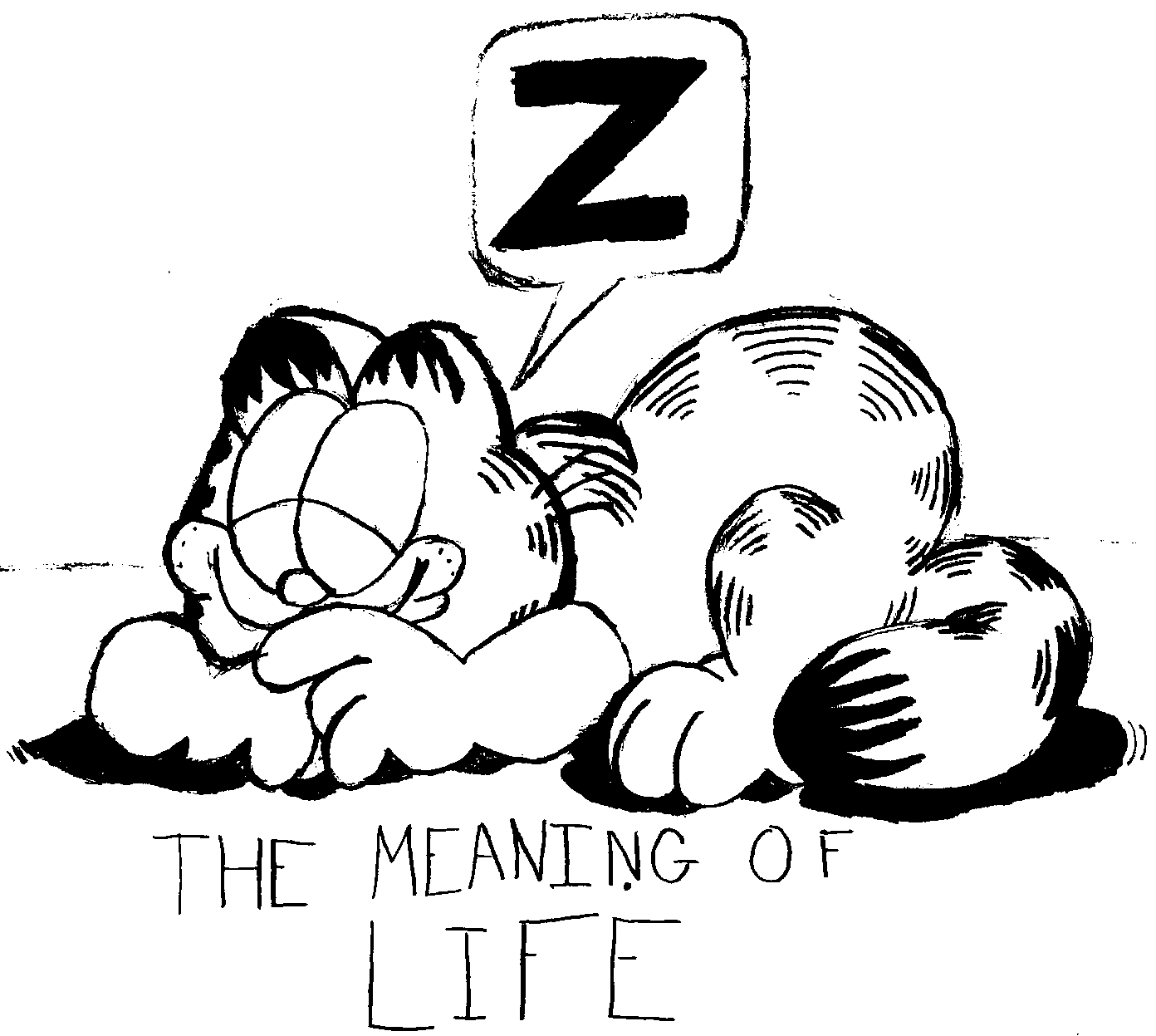1392x1247 Sleeping Garfield By Cr4zybobbo0