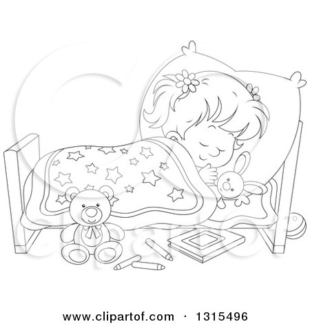 450x470 Royalty Free (Rf) Sleeping Girl Clipart, Illustrations, Vector