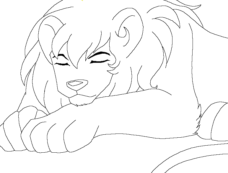 772x587 Tezuka Sleeping Lion Lineart By Rurounigemini83
