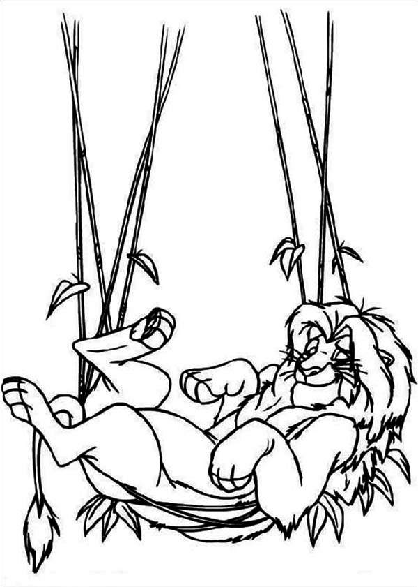 600x841 The Lion King Mufasa Is Sleeping Coloring Page