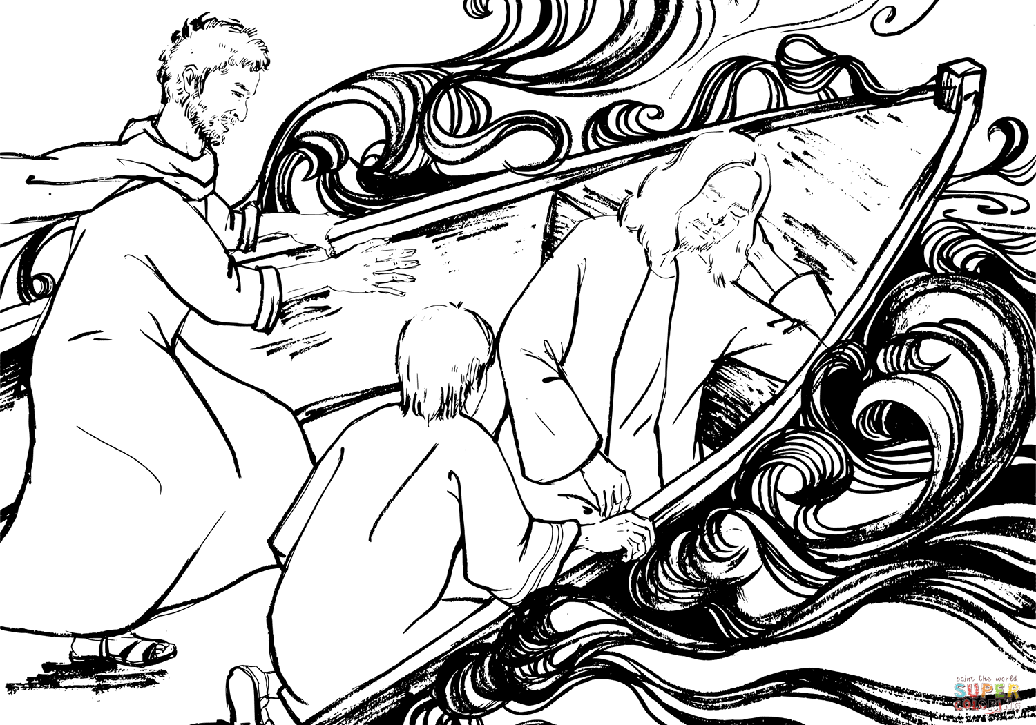 1500x1050 Awesome Along With Stunning Jesus Calms The Storm Coloring Page