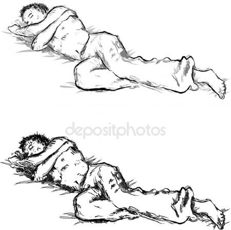450x447 Sleeping Man Vector Illustration Stock Vector Lineartestpilot
