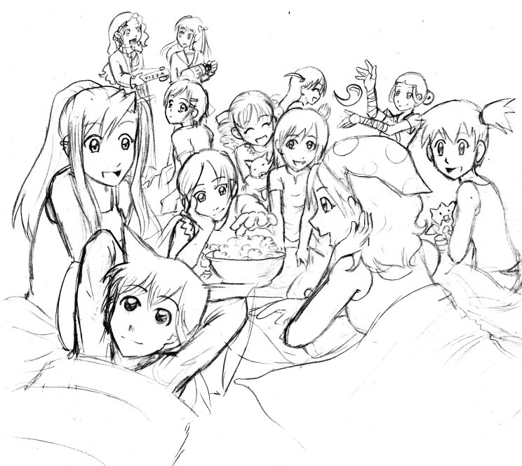 744x664 The Girls' Sleepover By Kolidescope