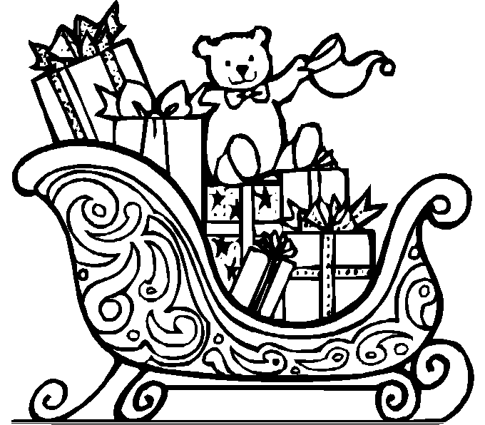 680x596 Sleigh Coloring Pages, Santa Sleigh Printables Team Colors