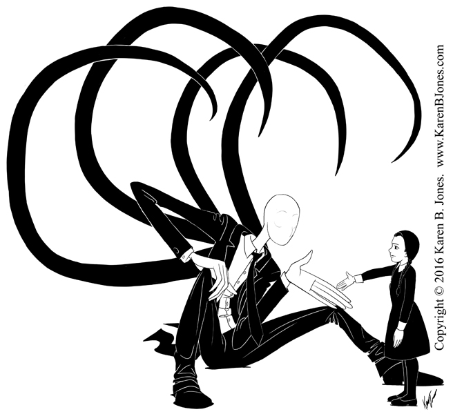 656x600 Slenderman And Wednesday By K B Jones