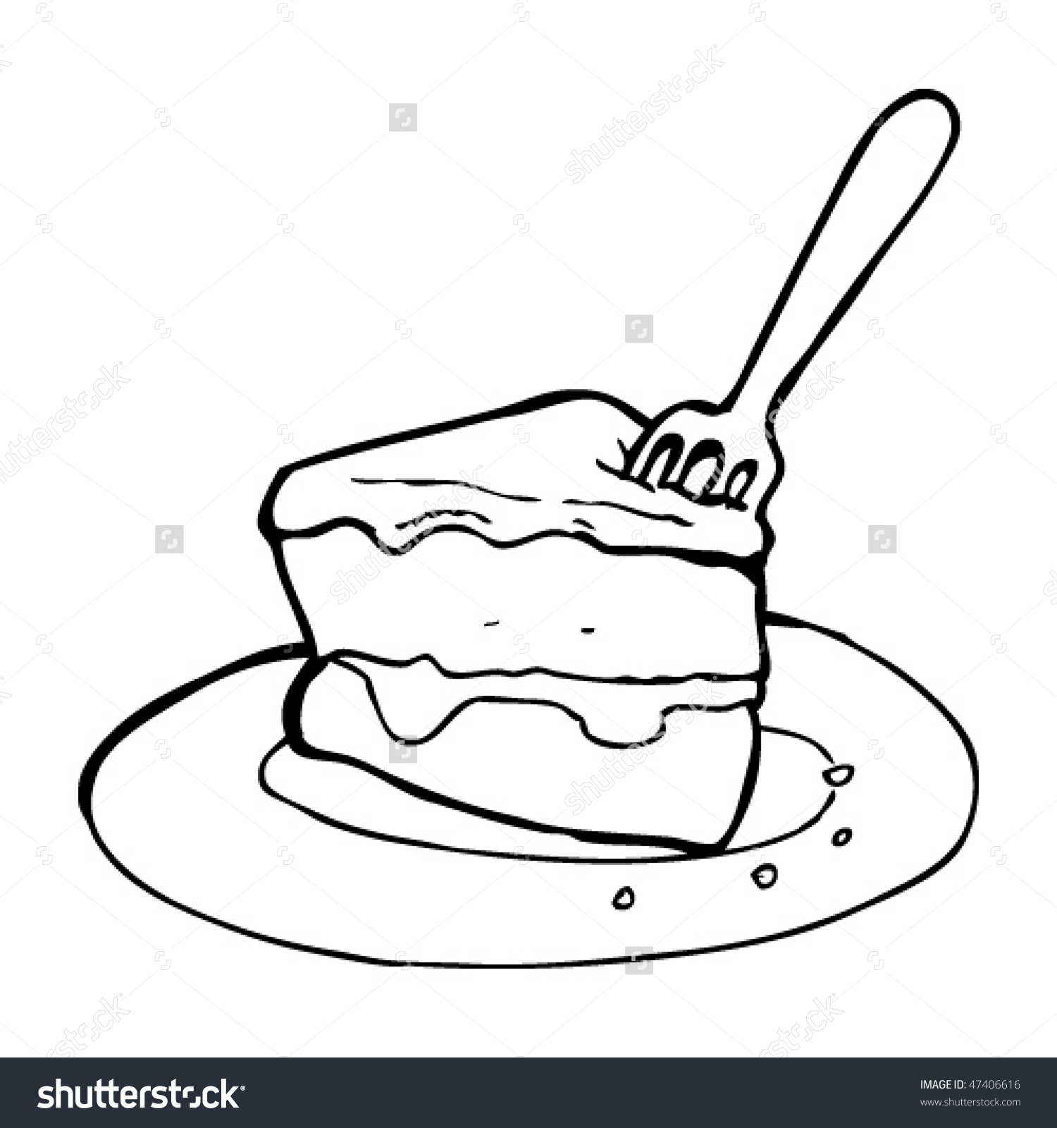 1500x1600 Slice Of Cake Drawing Drawing Slice Cake Stock Vector 47406616