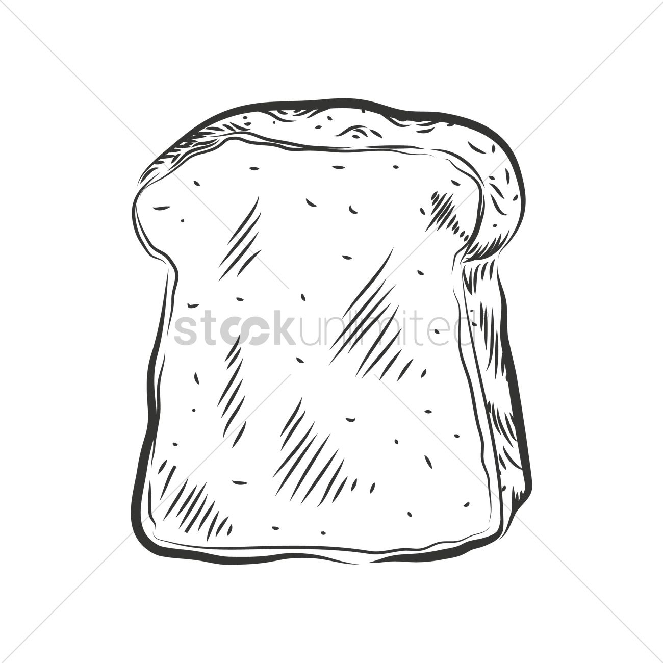 1300x1300 Bread Slice Vector Image