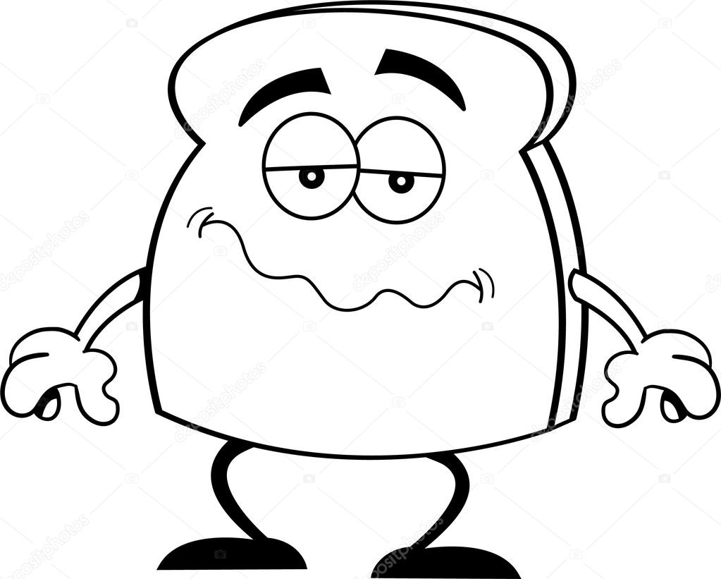 1023x821 Cartoon Slice Of Bread Stock Vector Kenbenner