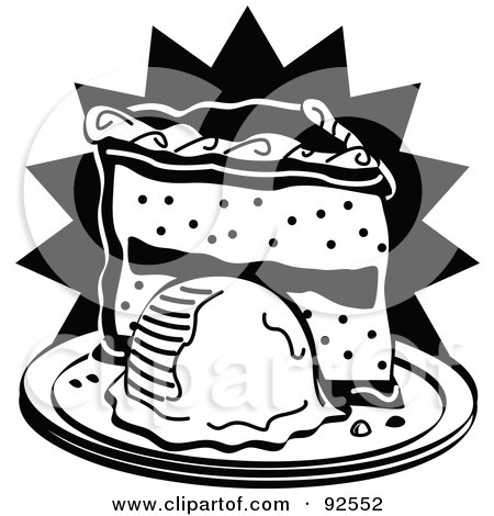 450x470 Royalty Free (Rf) Clipart Illustration Of A Black And White Slice