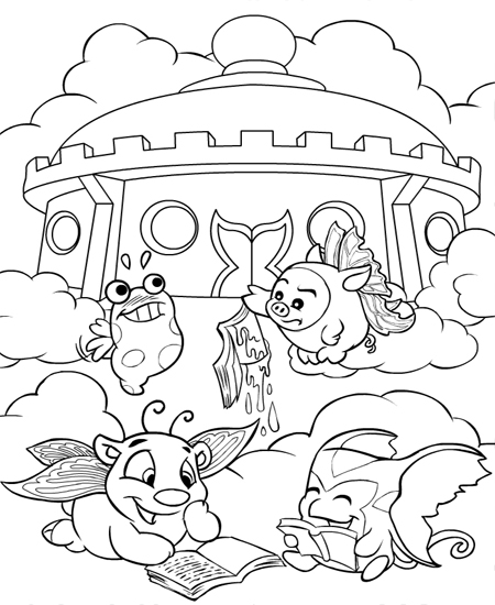 450x550 Coloring Colouring Faerieland Petpet Petpets Slorg Polarchuck