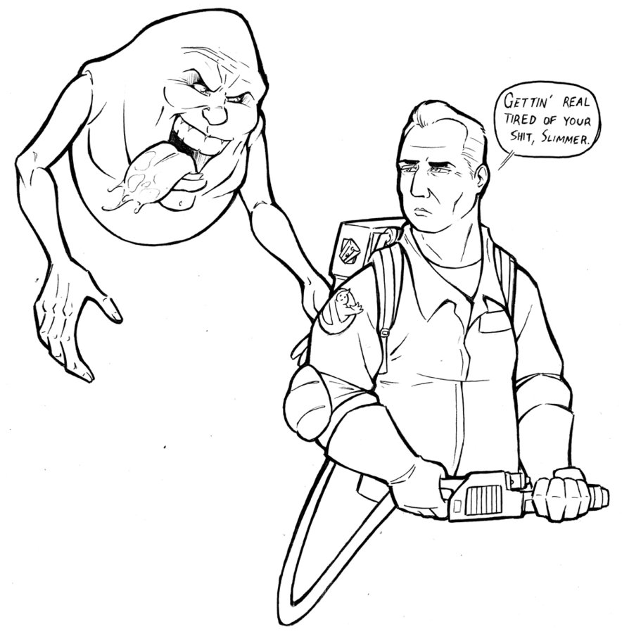 884x904 Cincy Comicon Peter Venkman And Slimer By Travisthegeek