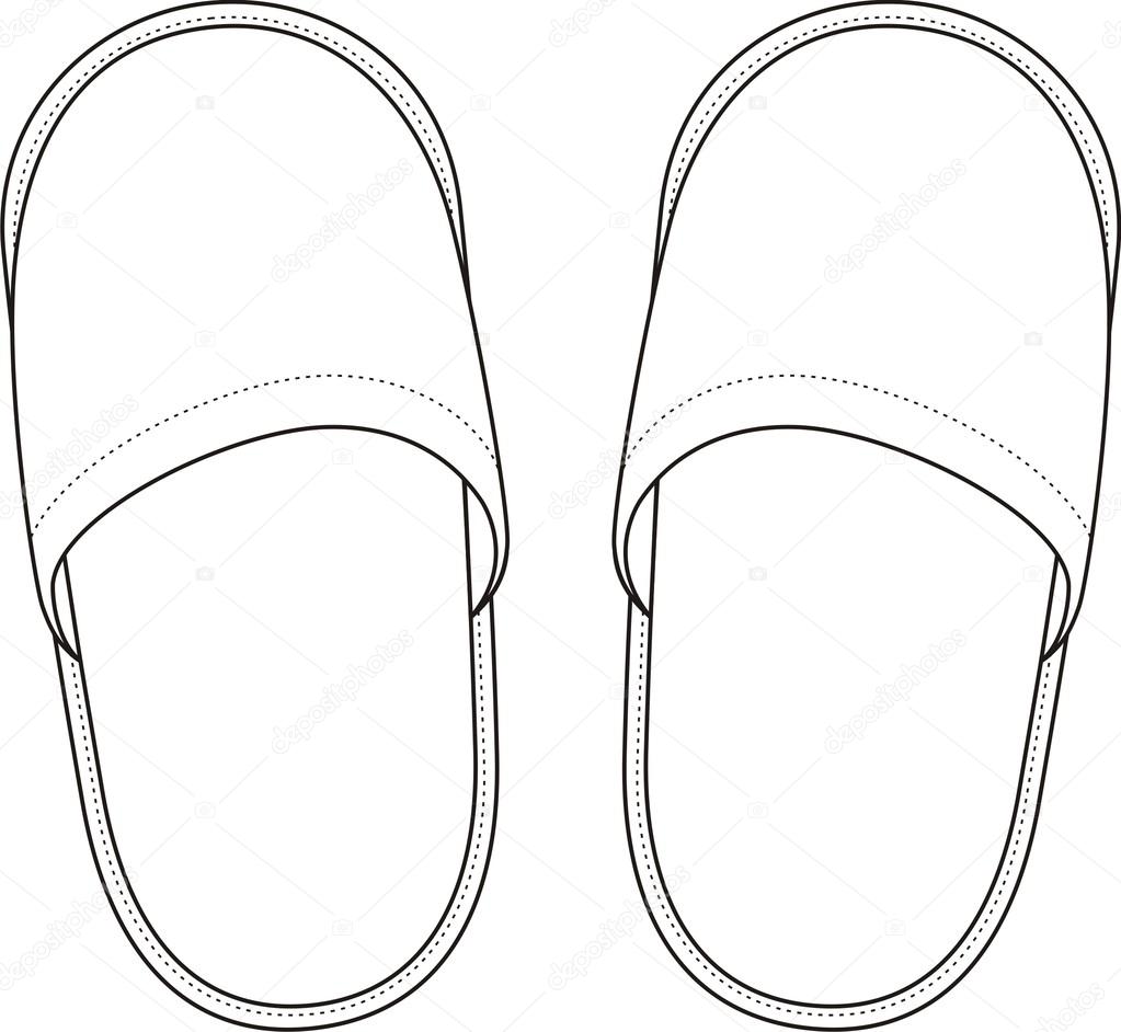 1023x942 Slippers Stock Vector Pushinka11