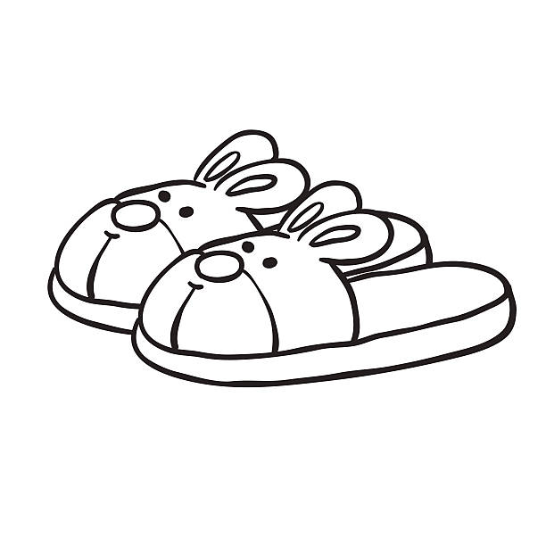 612x612 Slipper Clipart Black And White 2 Clipart Station