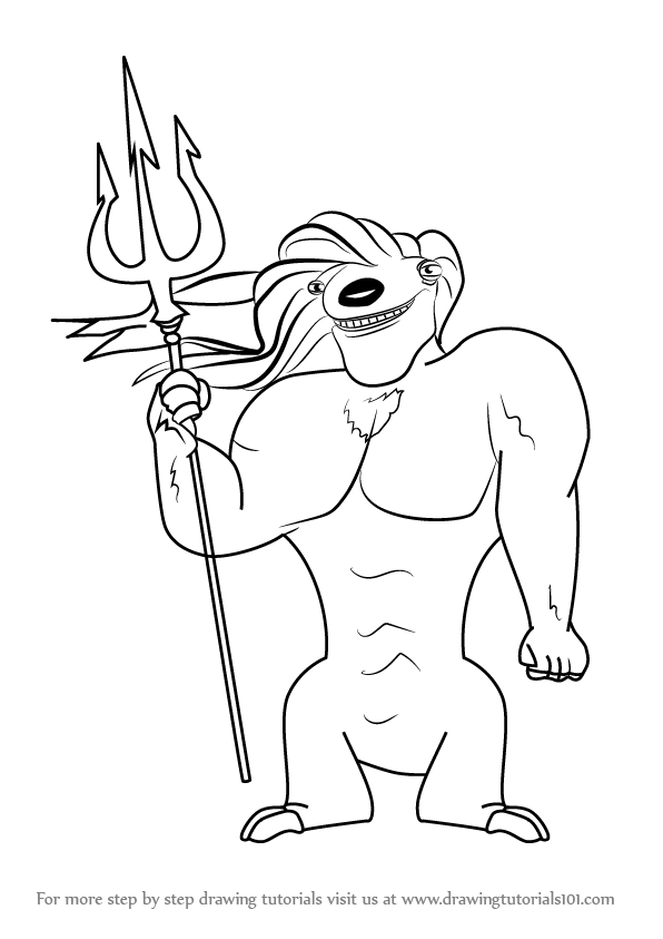 596x843 Learn How To Draw Male Sloth Siren From Ice Age (Ice Age) Step By