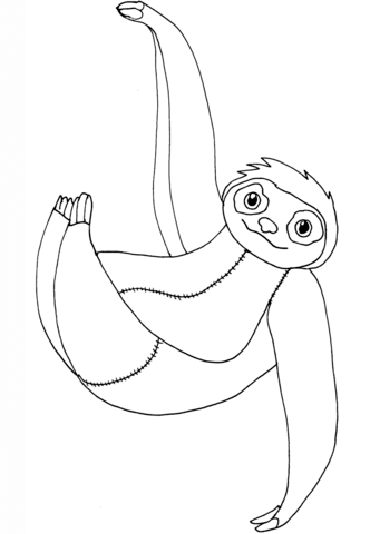 341x480 Sloth Needles Coloring Page Free Printable Coloring Pages