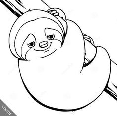 236x234 Realistic Drawing Of Sloth Coloring Page Color Luna Sloths