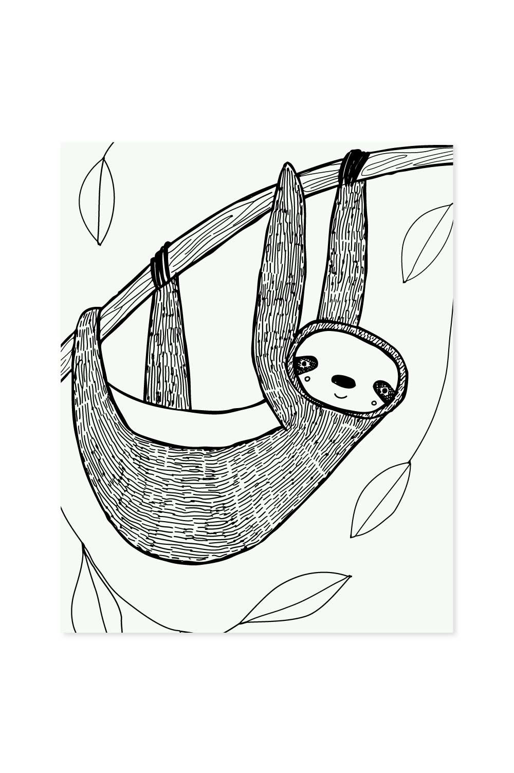 1000x1504 Sloth Art Print Sloth, Printing And Illustrations