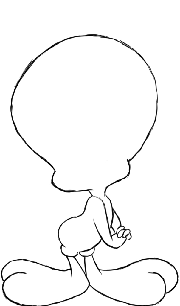 604x1023 How To Draw Tweety Bird