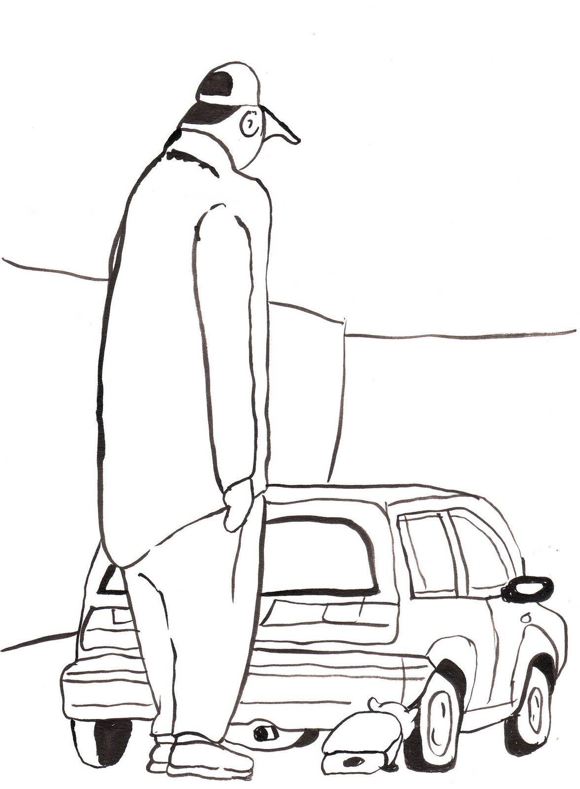 1176x1600 Draw Big Man, Small Car