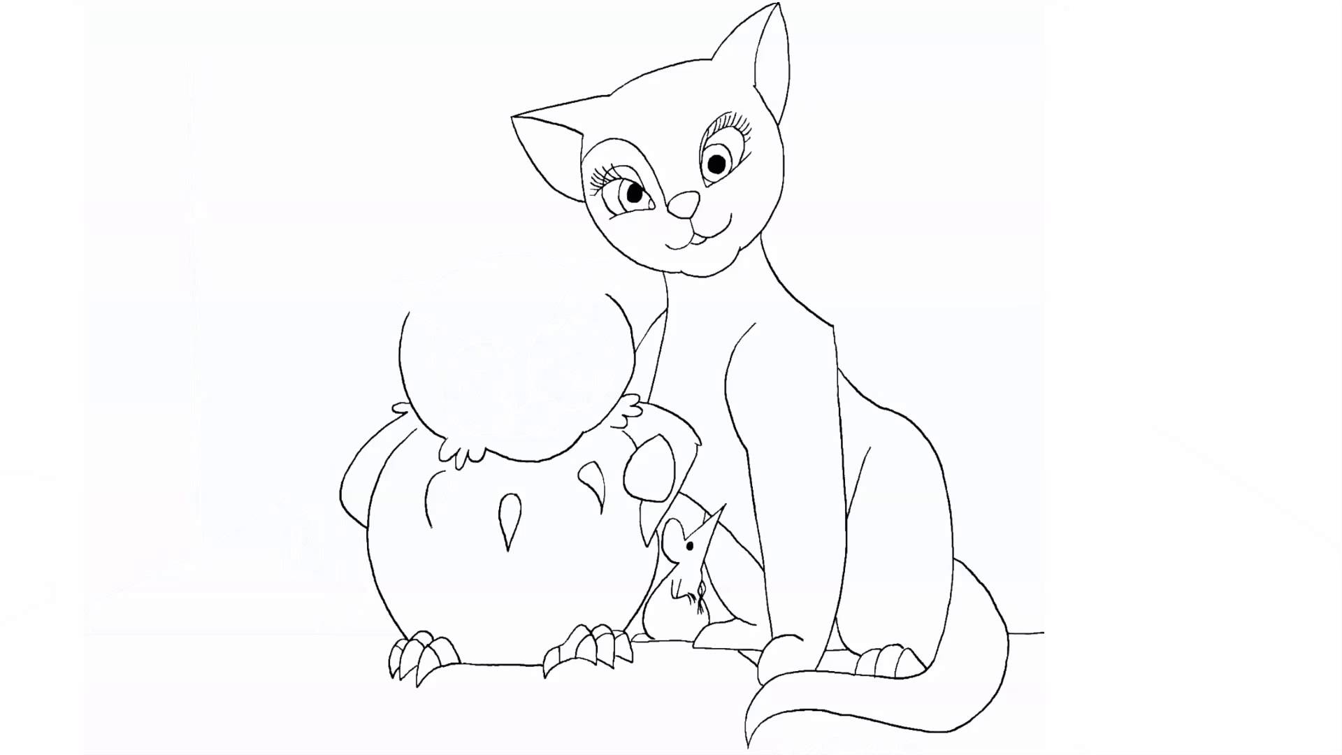 1920x1080 Drawing The Owl And Pussycat