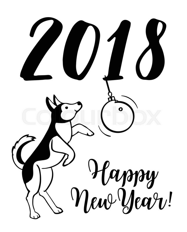 645x800 Happy Small Dog In Santa Claus Hat Sitting And Smile. Dog Is