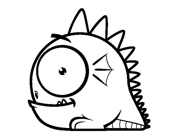 600x470 Small Dragon Coloring Page