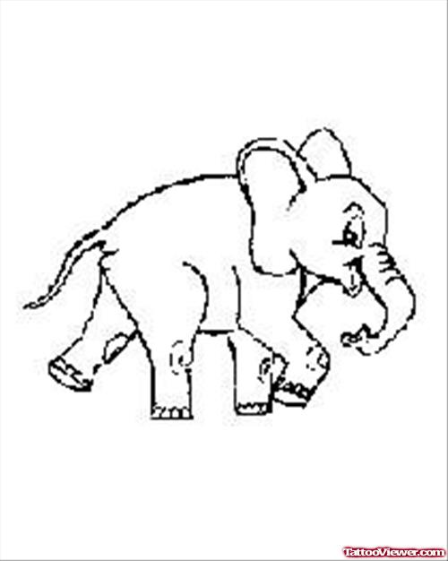 500x626 Cute Small Elephant Tattoo Sample Tattoo