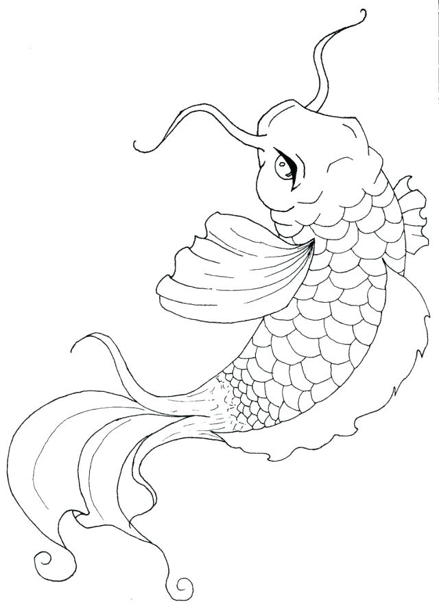 640x880 Color Pages Fish Sea Creature Coloring Pages Fish Online Coloring