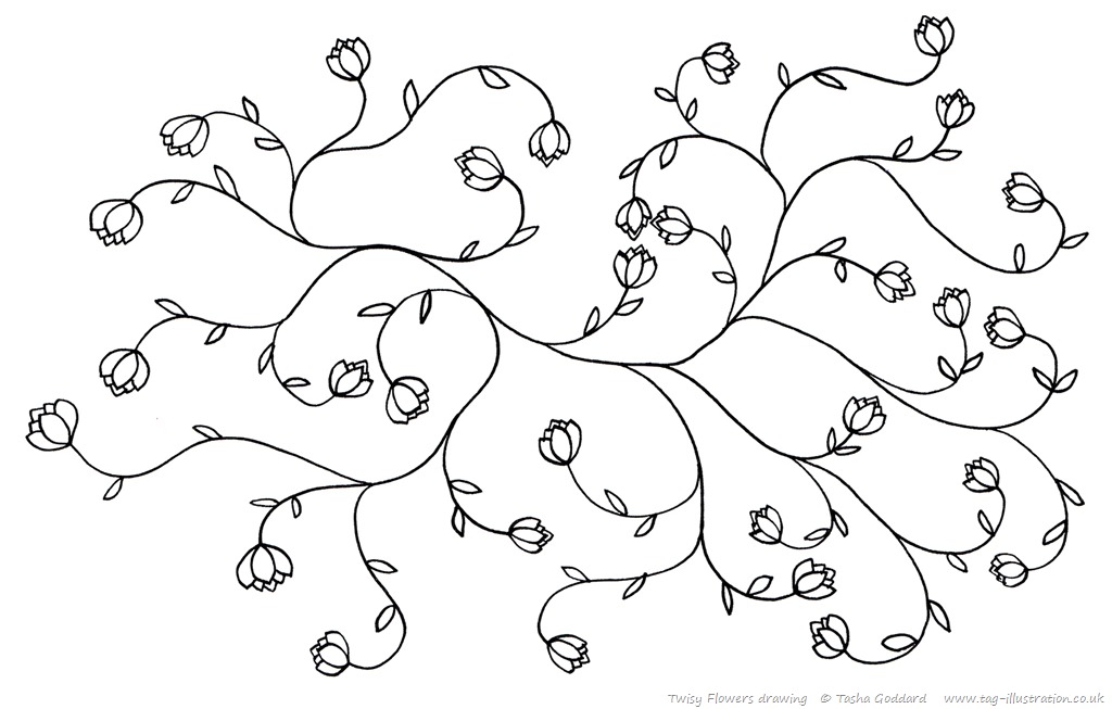 1024x653 Design A Day Twisty Flowers