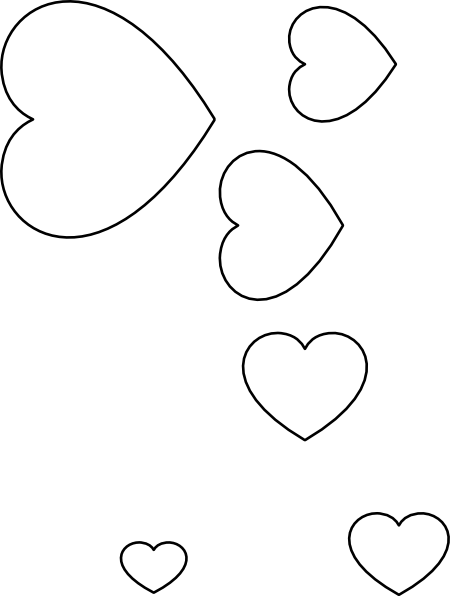 450x596 Heart Stencil Clip Art