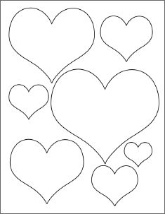 235x303 Small Heart Template