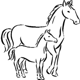 268x268 Small Horse Coloring Page Archives