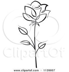 236x246 Clipart Of Black And White Rose Flowers
