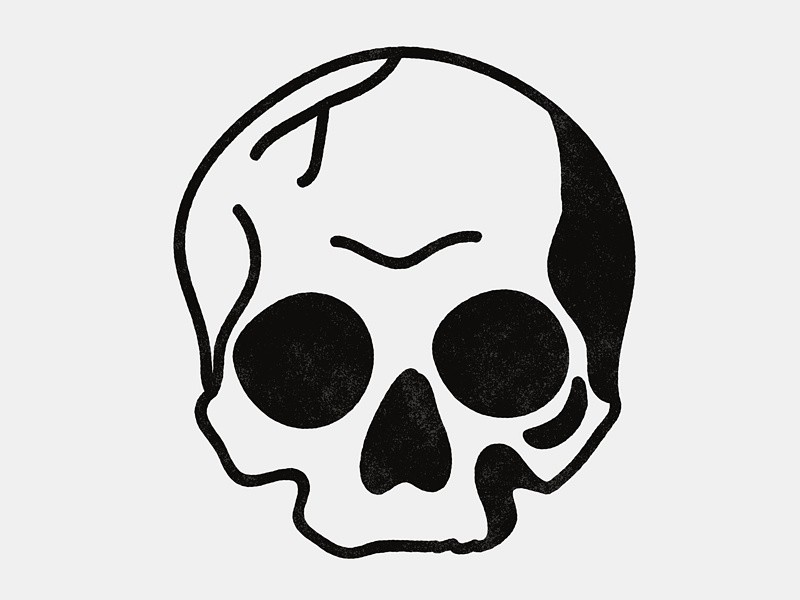800x600 Simple Blackwork Skull Simple Illustration, Easter And Illustrations