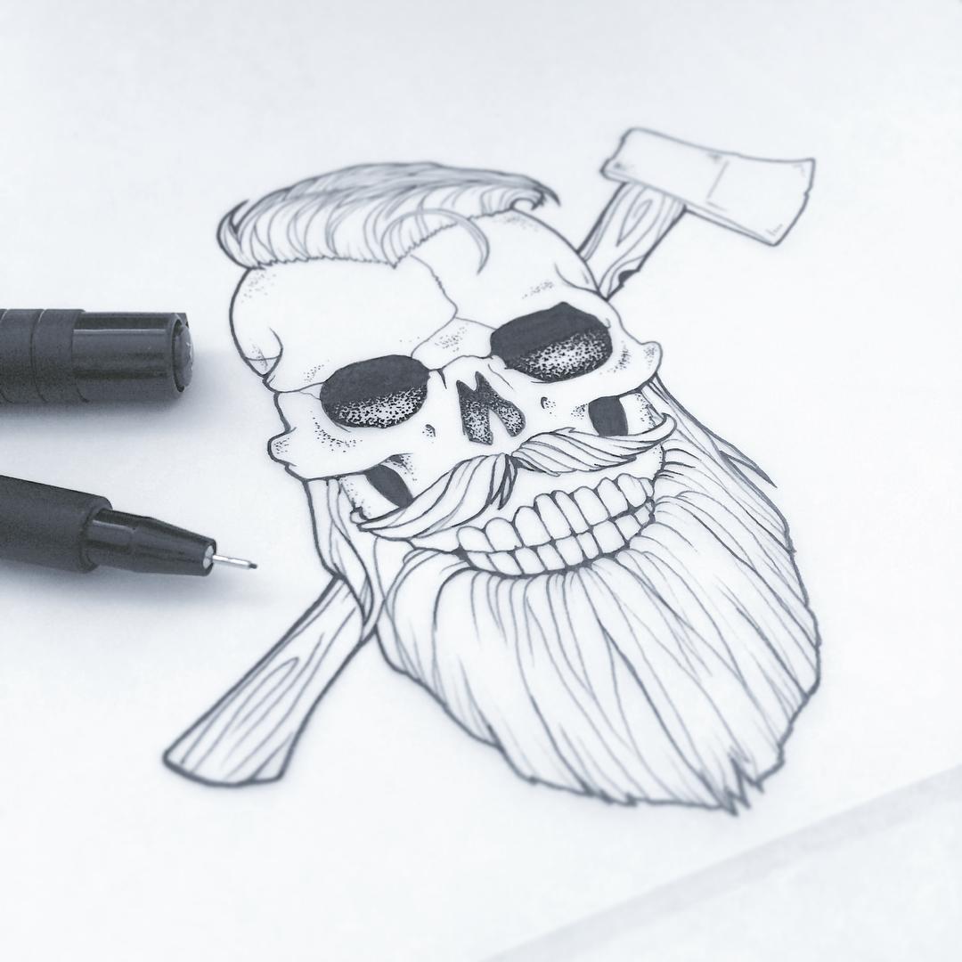 1080x1080 Skull Design By Aurelie Maron