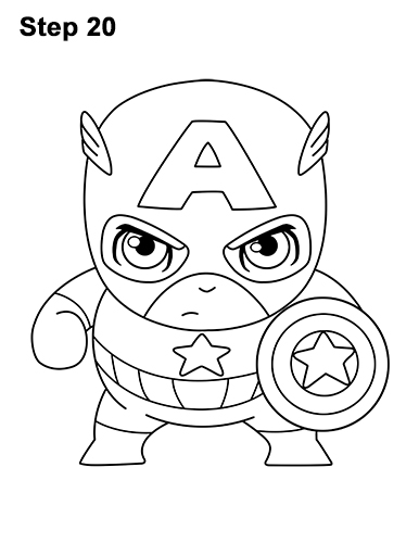 386x500 How To Draw Captain America (Mini)