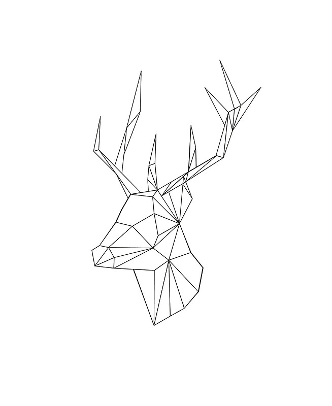 654x800 Geometric Reindeer Do It Yourself Tattoo, Draw