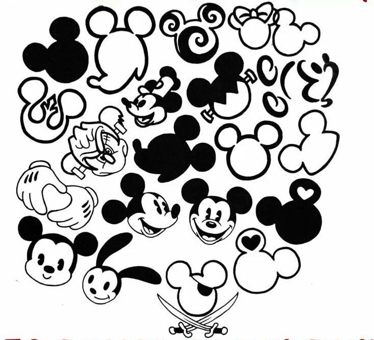 732x667 Fantastic Mickey Mouse Tattoo Designs