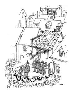 232x300 Old Village Drawings Fine Art America