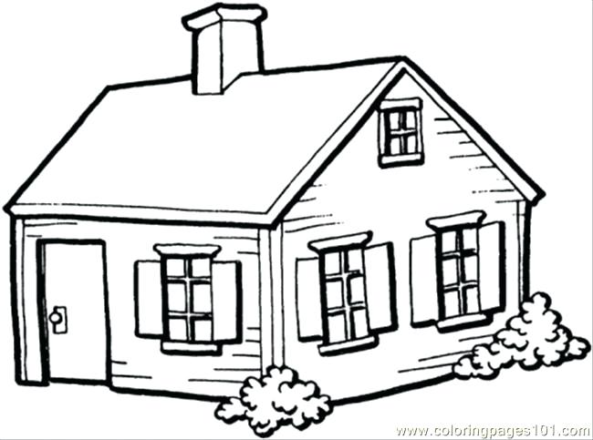 650x483 Pictures Of Houses To Color Small House In The Village Coloring