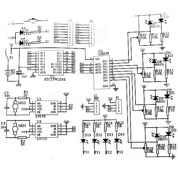 600x600 D2 6 Diy 51 Mcu Smart Car Kit Bluetooth Remote Control Gravity