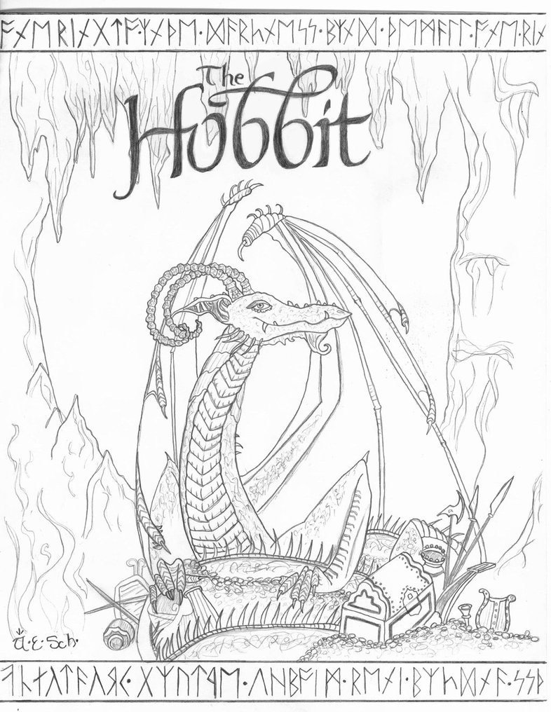 786x1016 Cover Page Sketch The Hobbit By Fanatikerfrau