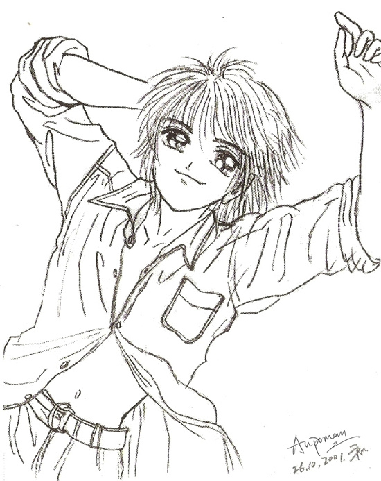 550x693 Aupoman Cartoon Drawing Handsome Boy Smile Cartoon Pencil