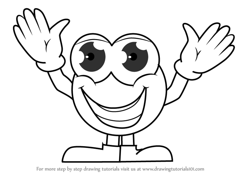 800x567 Learn How To Draw A Cartoon Smiley (Mascots) Step By Step