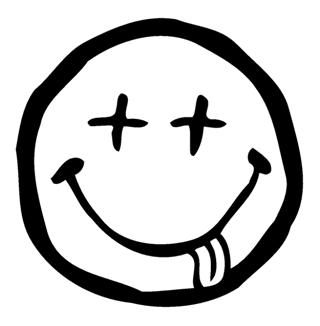 320x326 Dead Smiley Face Decal Sticker