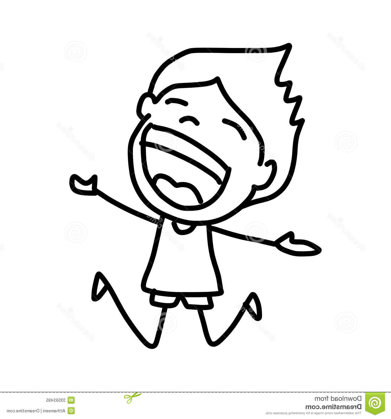 1300x1390 Happy Face Cartoon Sketches Vector Of A Cartoon Waiting Man