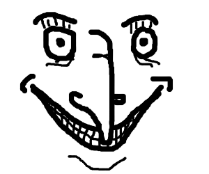 300x250 Weird Smiley Face With A Long Nose.